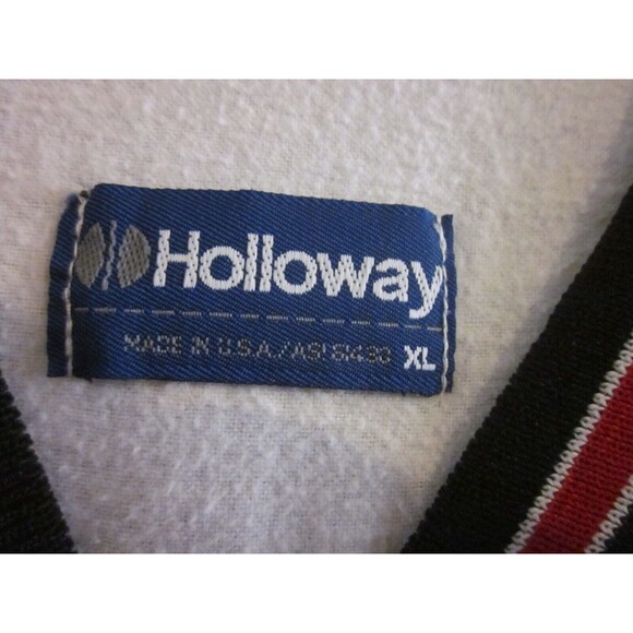 Holloway Men's Size XL Pull-Over Jacket Lined Windbreaker Side Pockets Black Red - Picture 3 of 4
